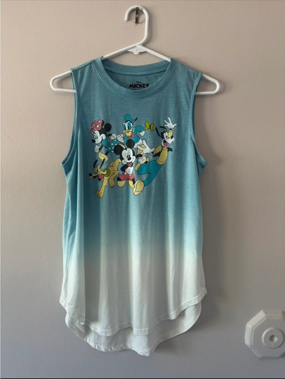Disney Blue to White Ombre Mickey & Friends Sleeveless Tank